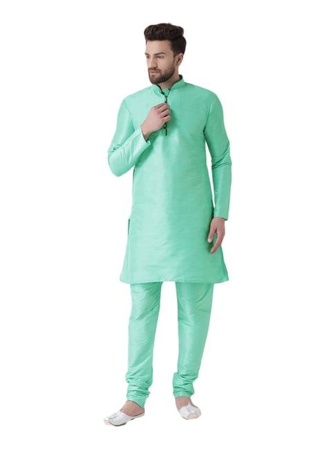 hang up green regular fit kurta set