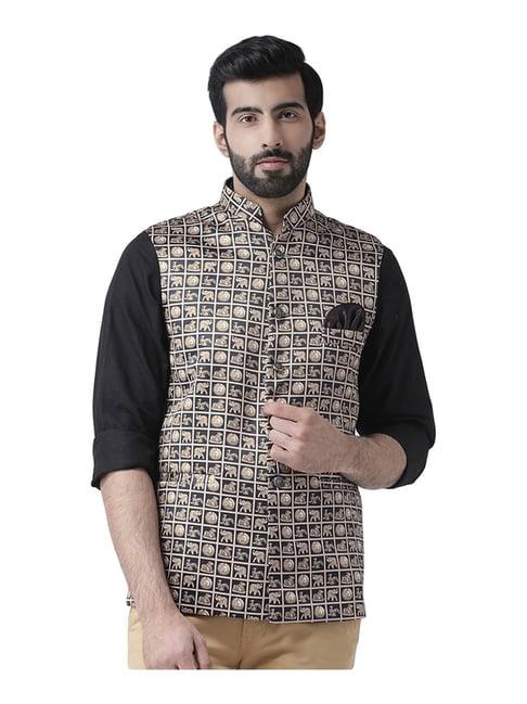 hang up multi regular fit printed bundi jacket