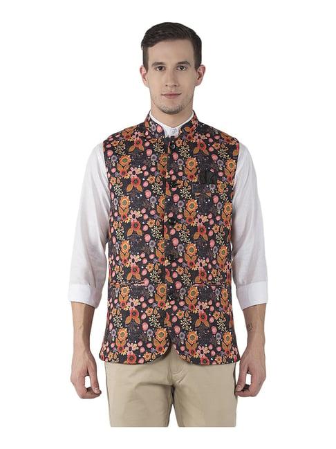 hang up multi regular fit printed bundi jacket