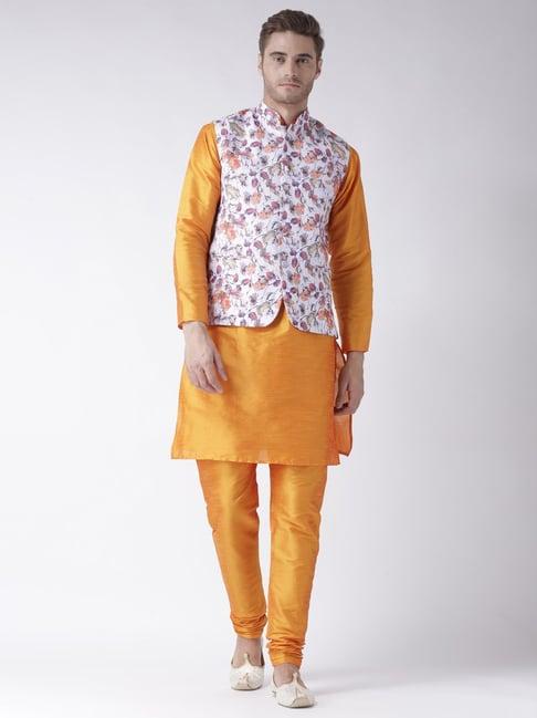 hang up mustard regular fit kurta set