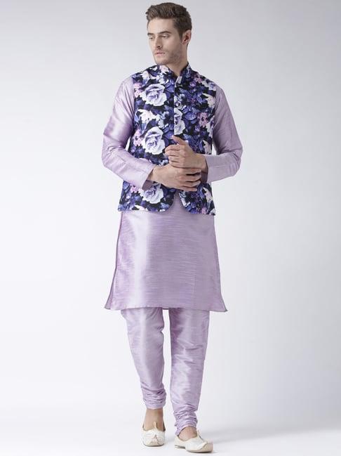 hang up purple regular fit kurta set