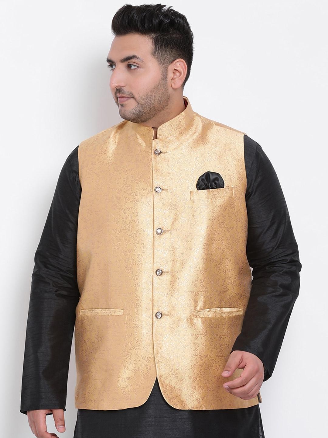 hangup-men-gold-coloured-woven-design-nehru-jacket