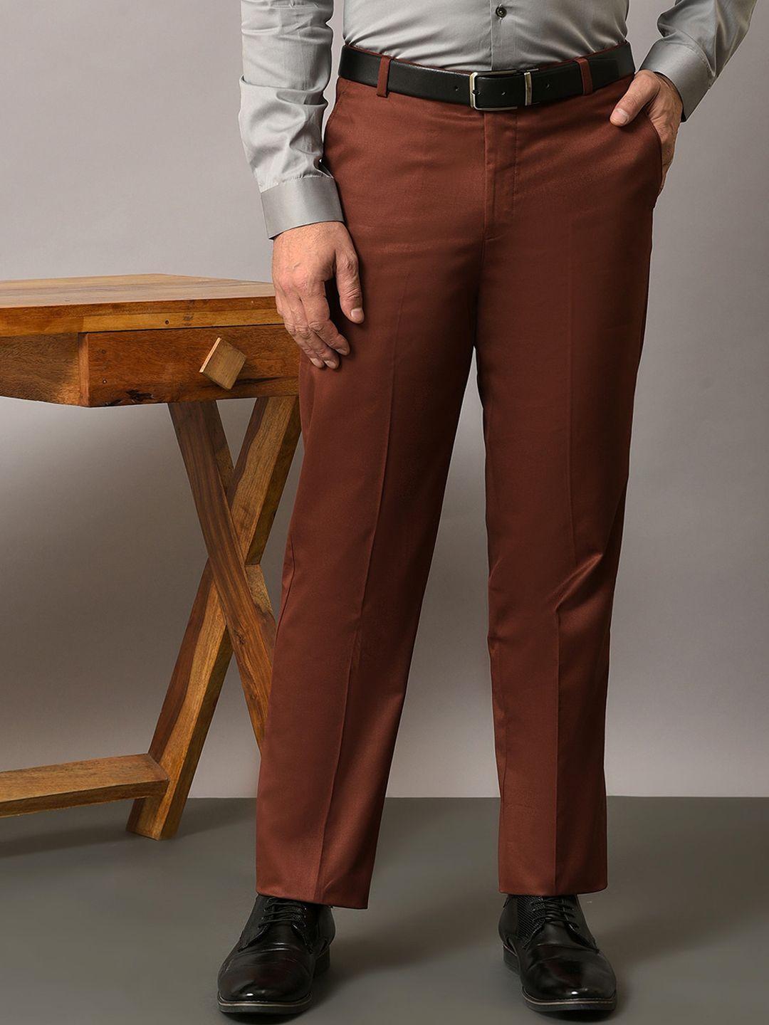 hangup men mid-rise original flat-front formal trousers