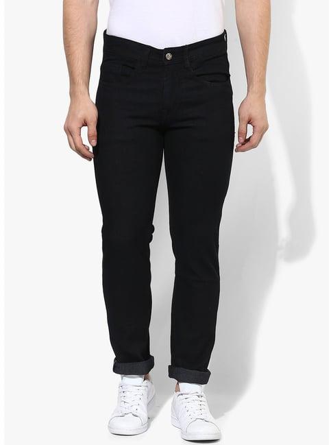 hangup plus black regular fit lightly washed jeans