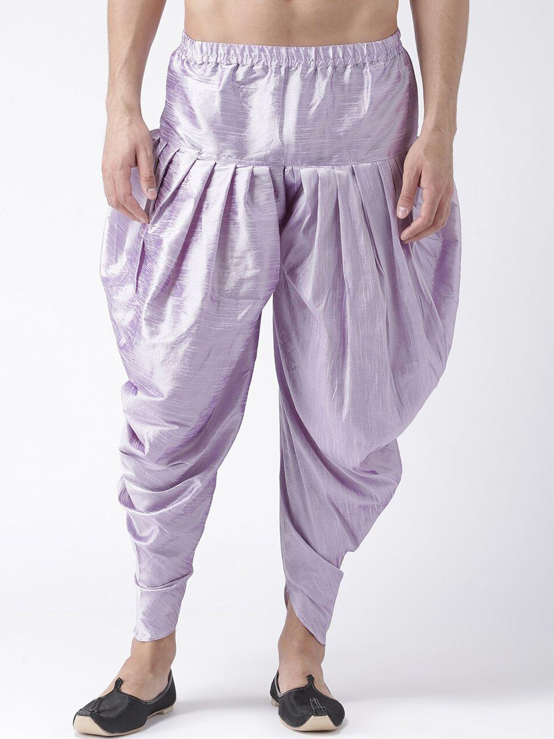 hangup trend men purple solid loose-fit harem pants