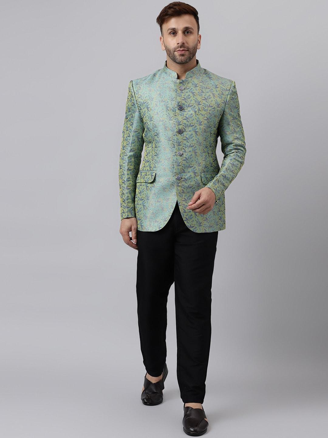 hangup trend self-design bandhgala two-piece ethnic suit