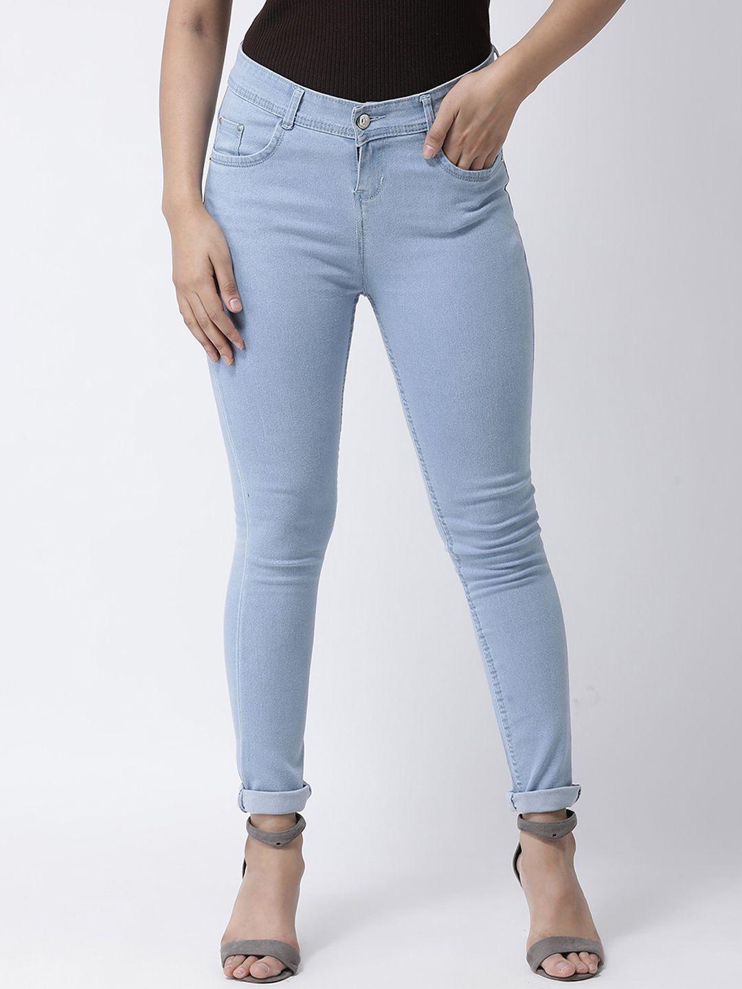 hangup women blue slim fit jeans