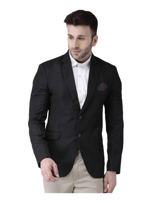 hangup black regular fit blazer