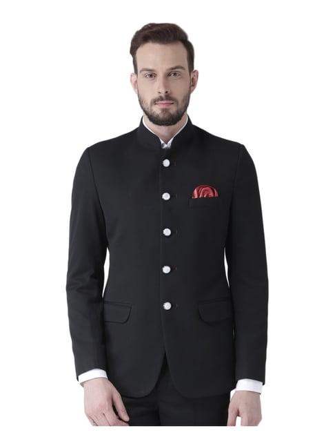 hangup black regular fit blazer