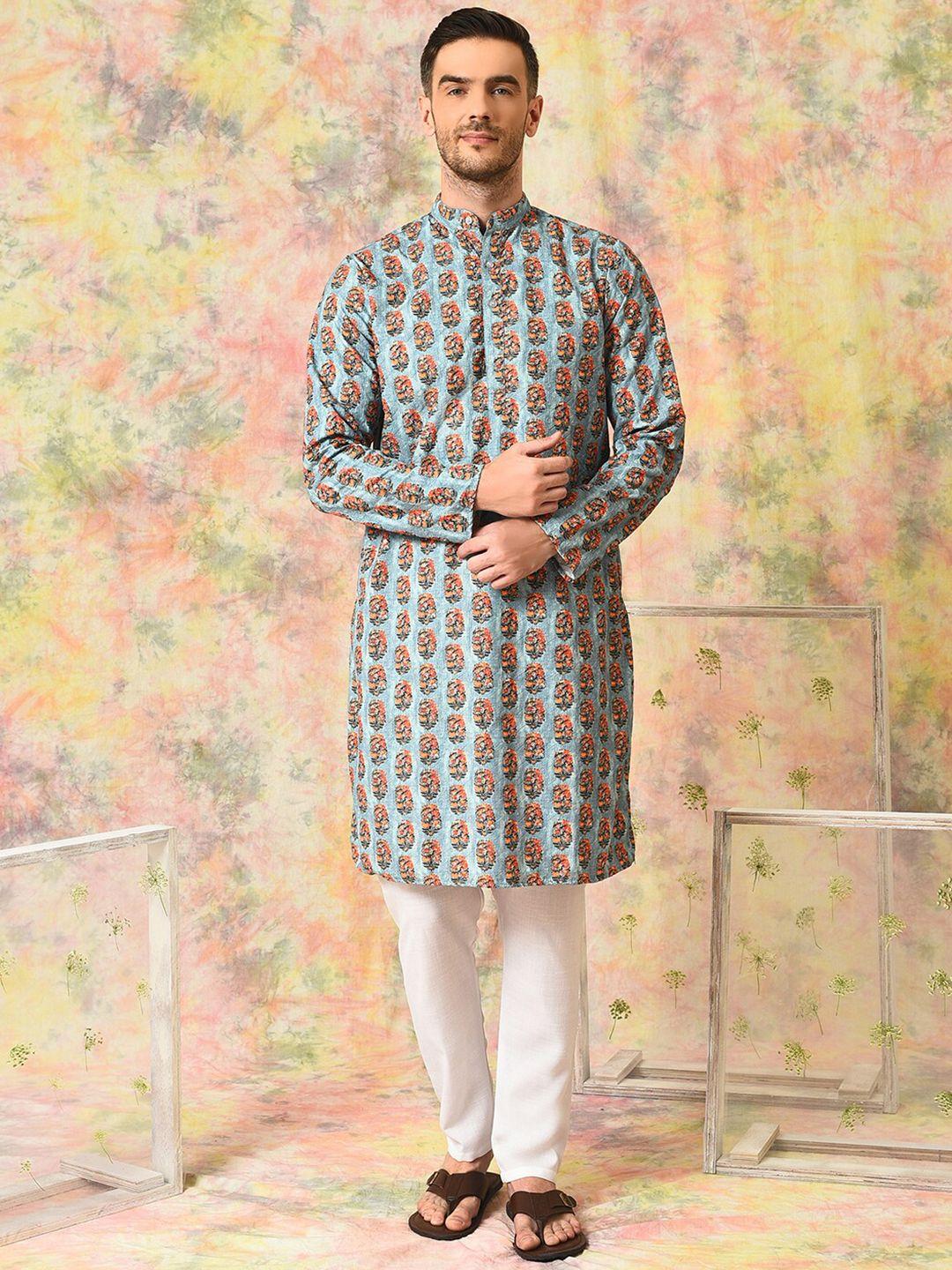 hangup ethnic motifs printed regular kurta with pyjamas