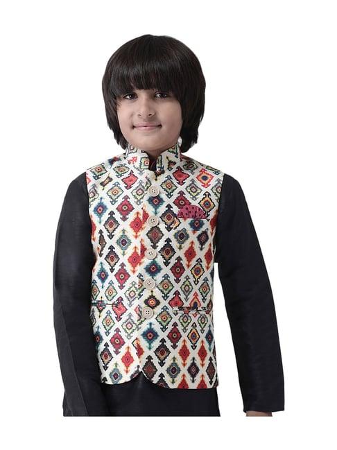 hangup kids multicolor printed waistcoat