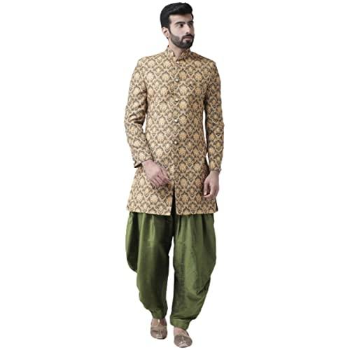 hangup men's ethnic wear sherwani multicolor (s57_indo_42)