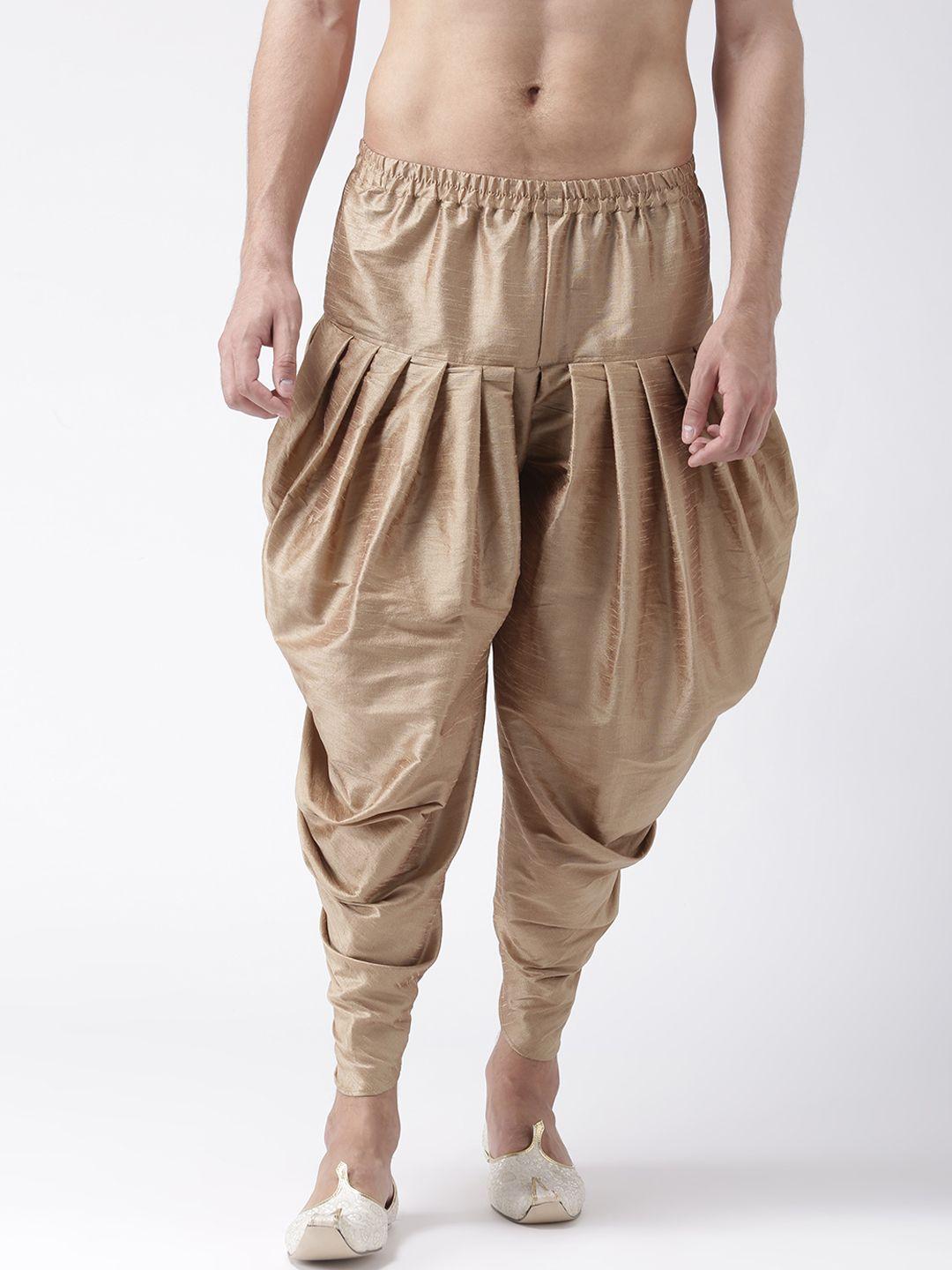 hangup men khaki-coloured dhoti pants