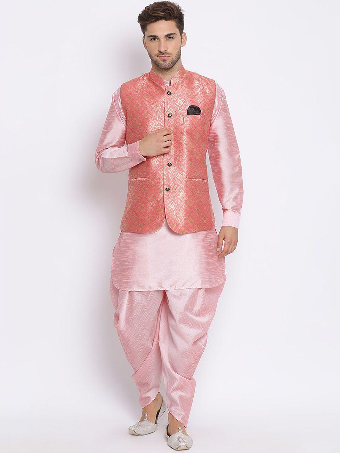 hangup men kurta with dhoti pants & nehru jacket