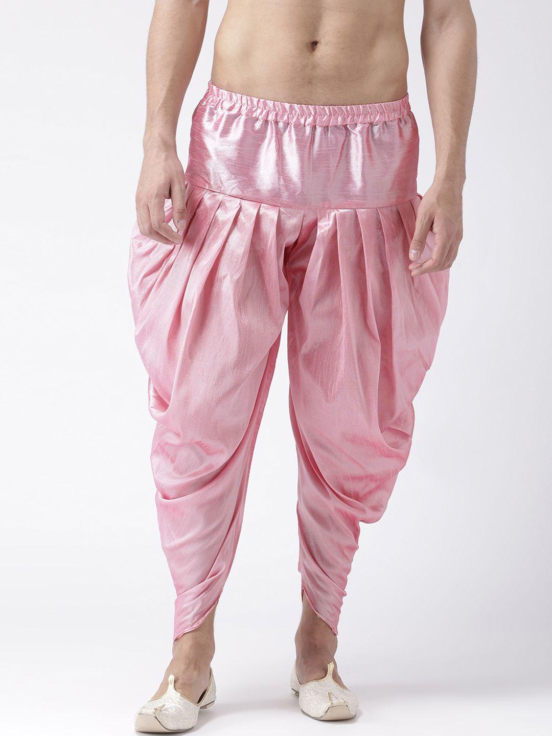 hangup men pink solid harem pants
