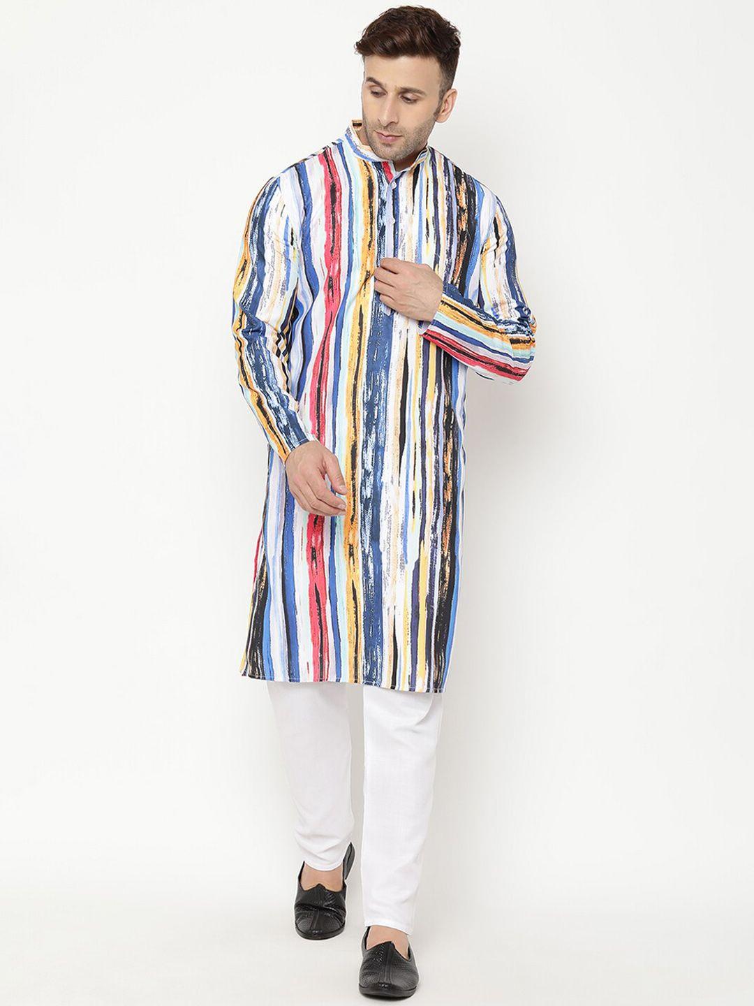 hangup men printed kurta with pyjamas