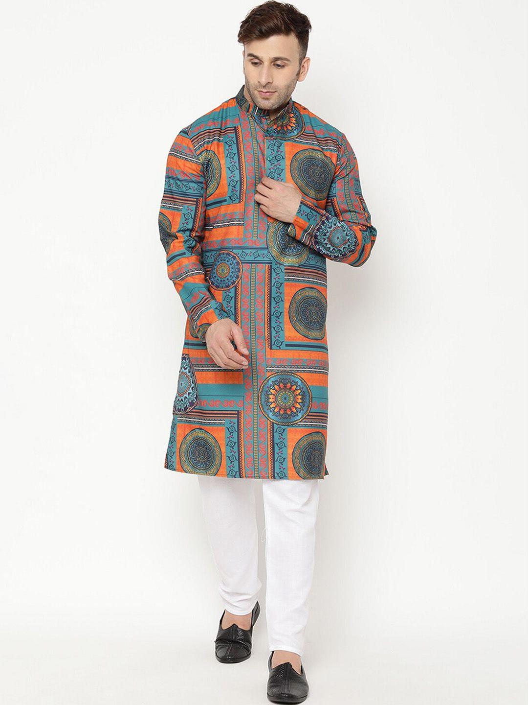 hangup men printed kurta with pyjamas