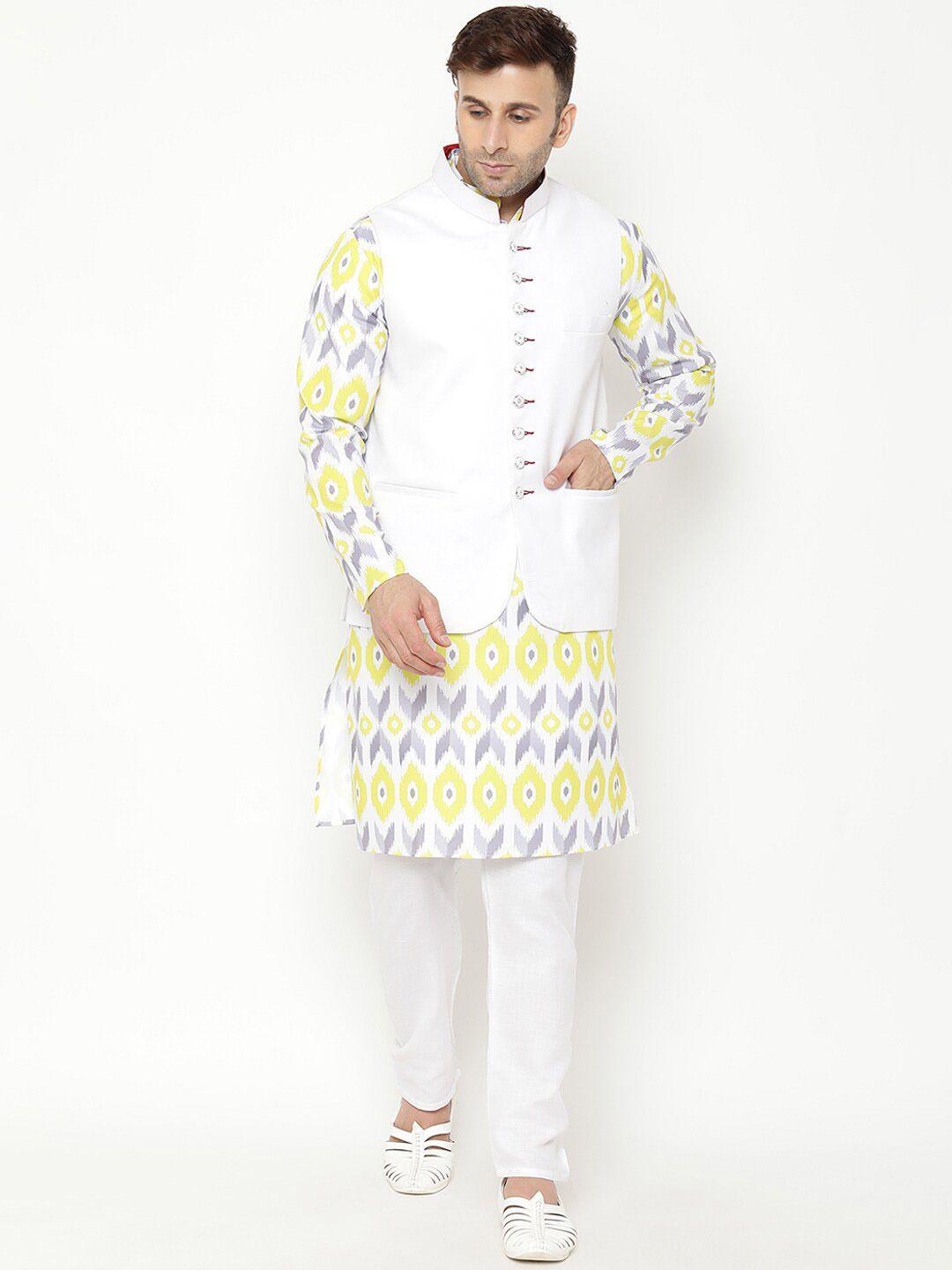 hangup men printed kurta with pyjamas