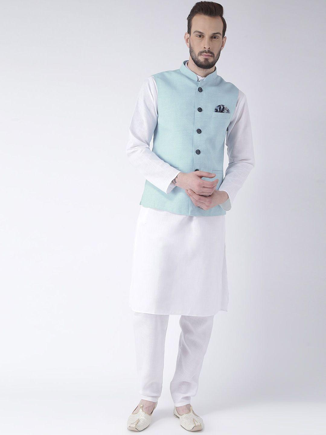 hangup men pure cotton kurta with pyjamas