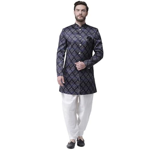 hangup men sherwani indo, color blue, size 38 (s27indo112)