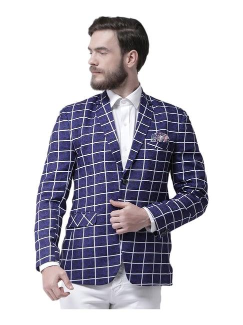 hangup multicolor regular fit checks blazers