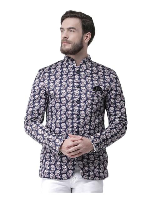 hangup multicolor regular fit paisley blazer