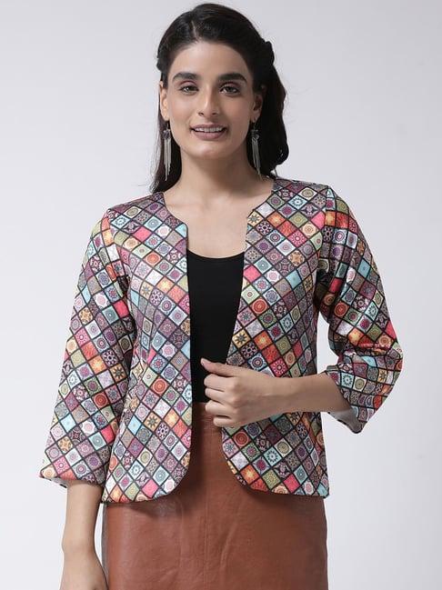 hangup multicolored printed blazer