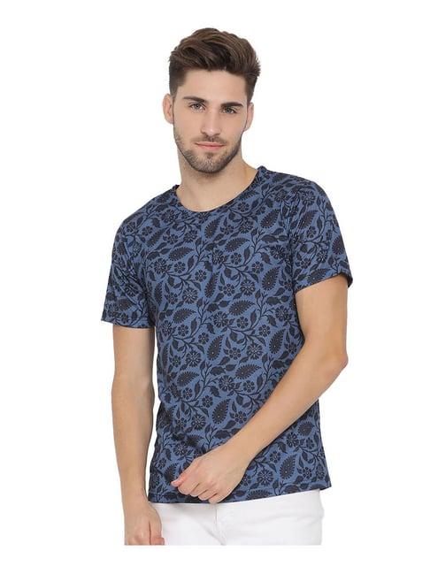 hangup navy floral print t-shirt