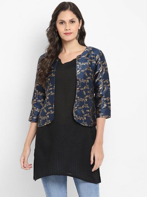 hangup navy printed jacket