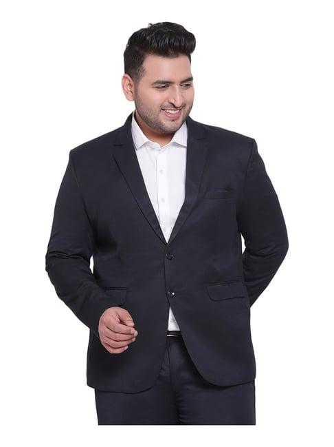 hangup navy regular fit blazer