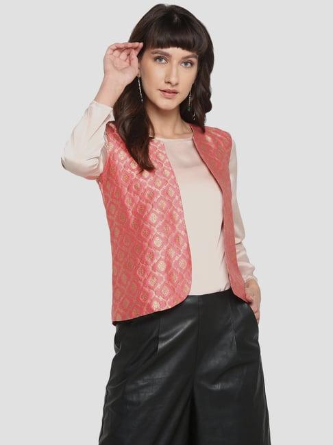 hangup pink embroidered ethnic jacket