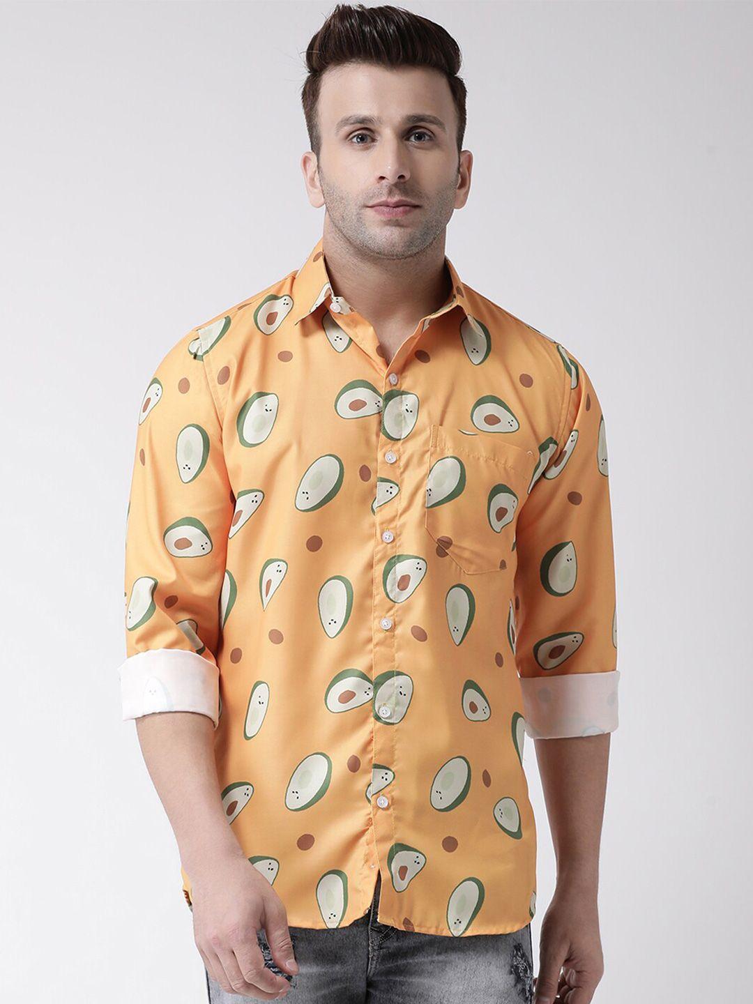 hangup plus conversational printed slim fit casual shirt