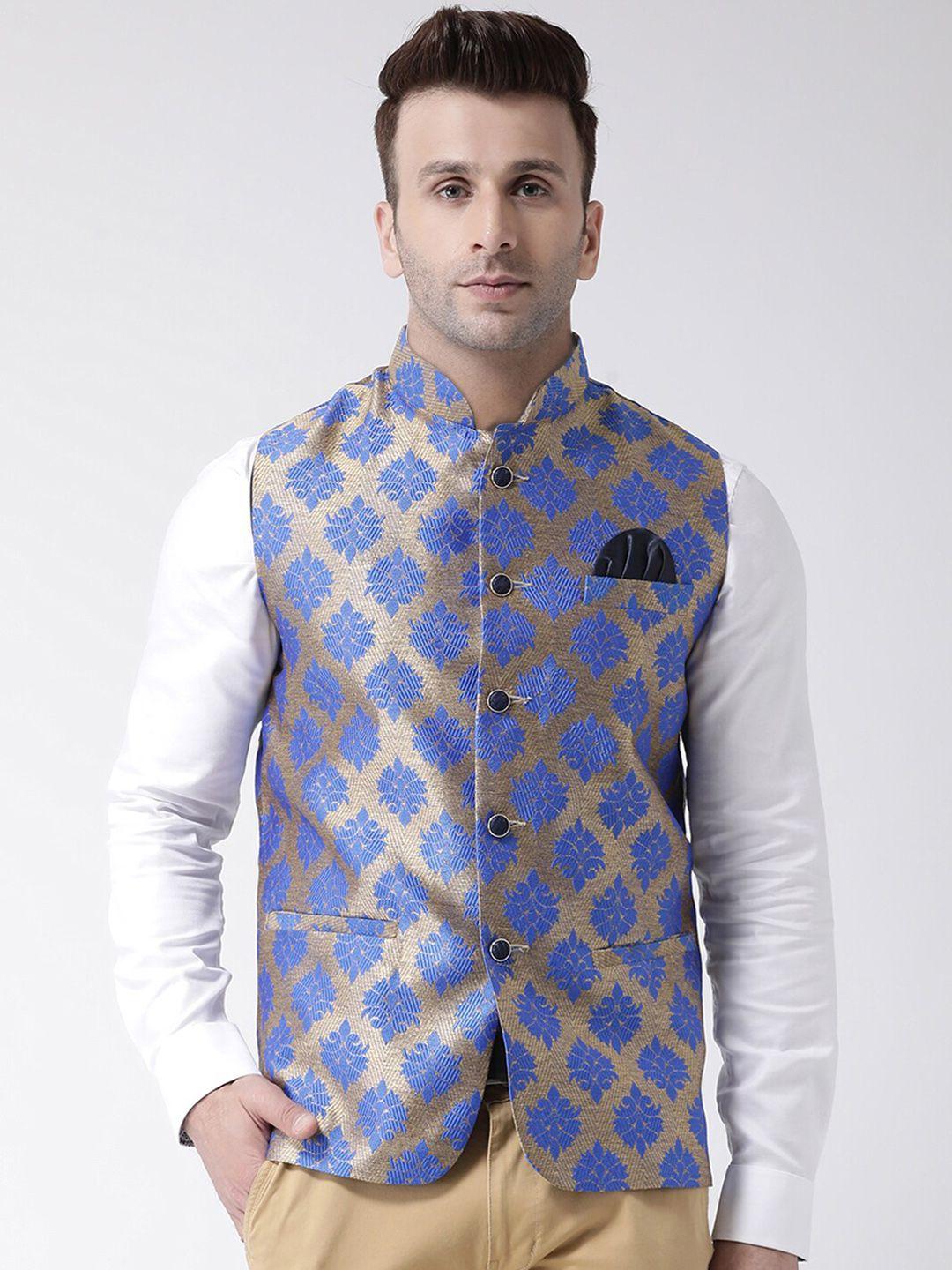 hangup plus men jacquard nehru jacket