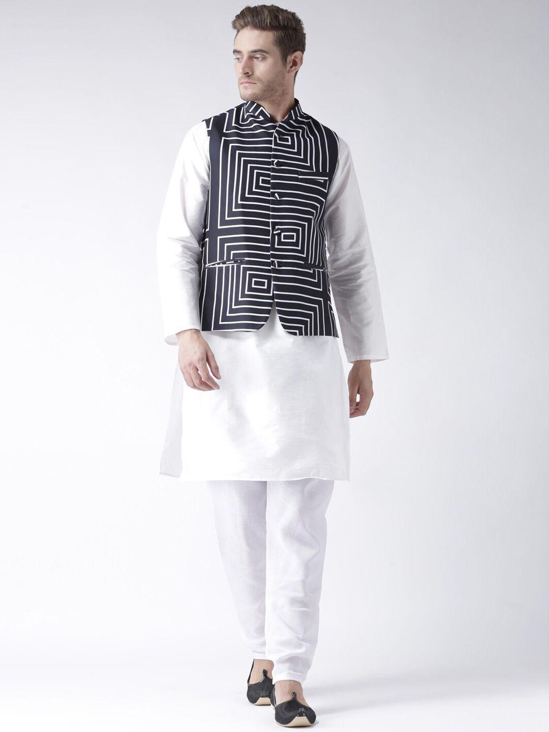 hangup plus men kurta with pyjamas & nehru jacket