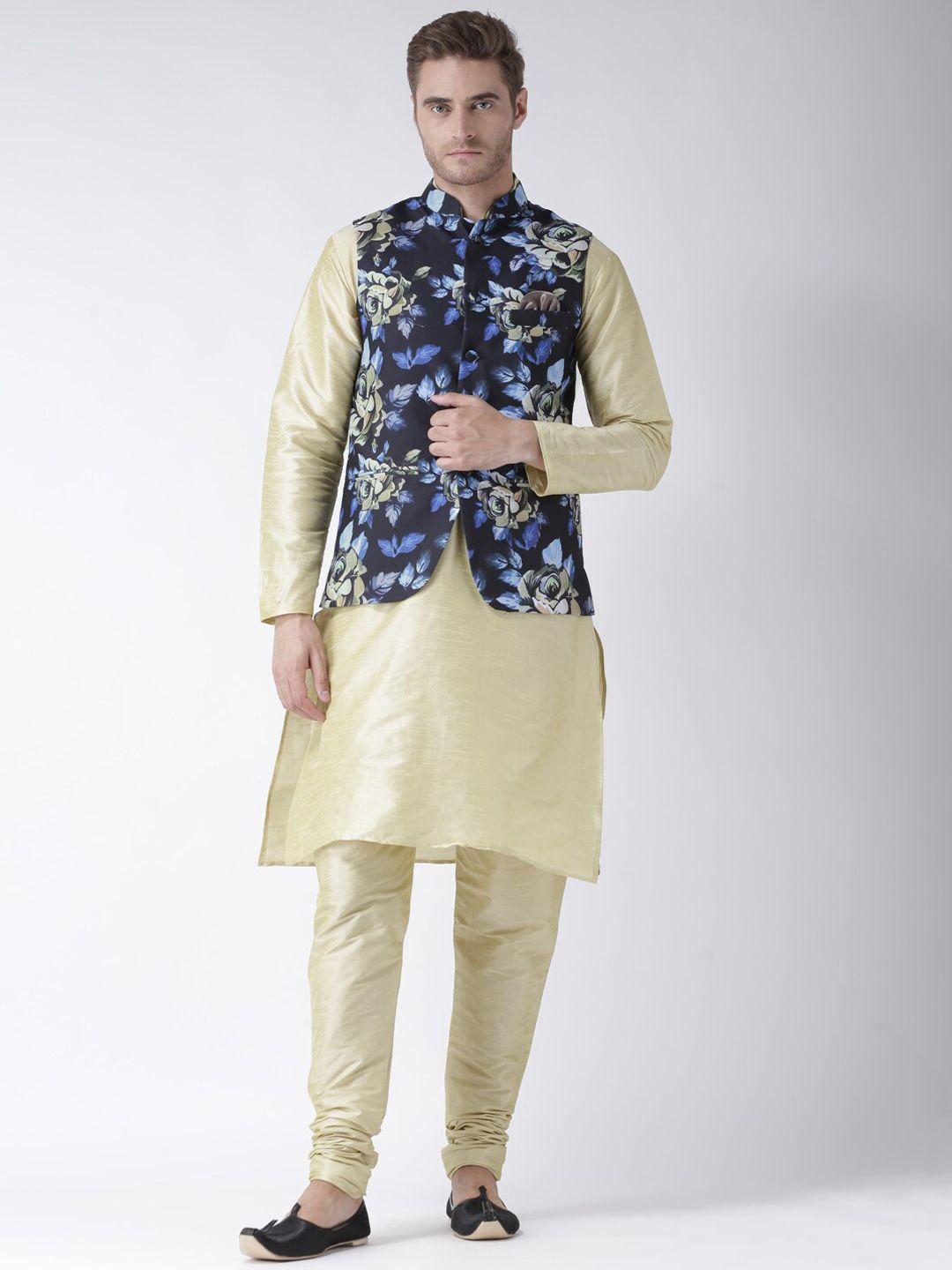 hangup plus men kurta with pyjamas & nehru jacket