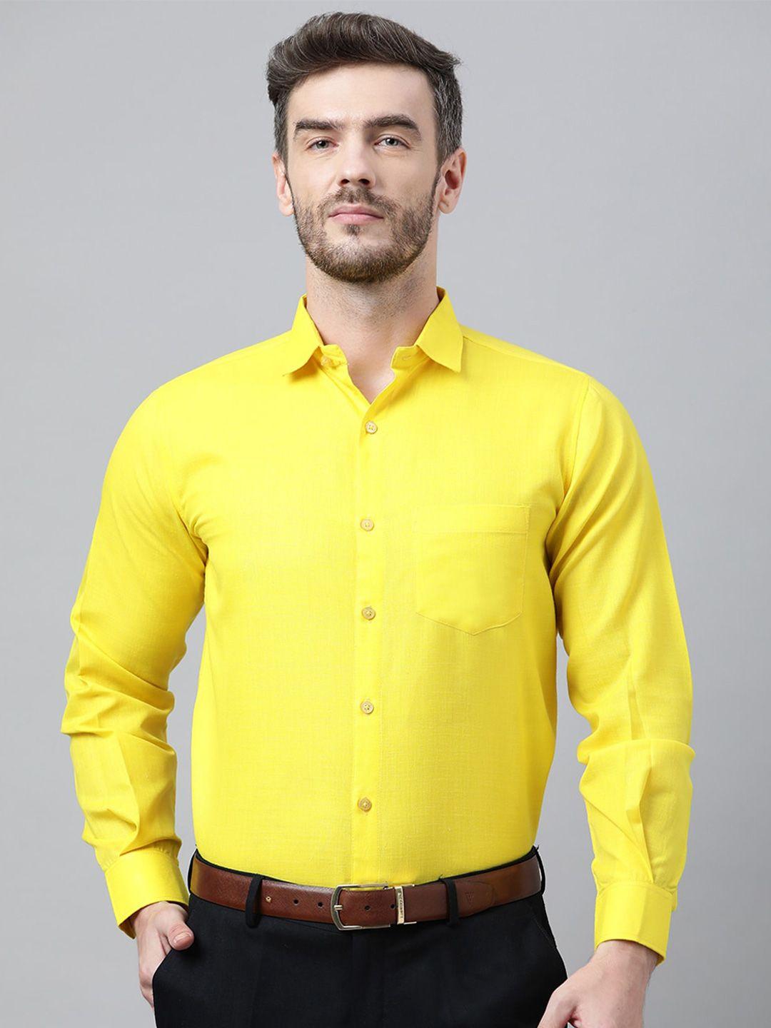 hangup plus men mustard casual shirt