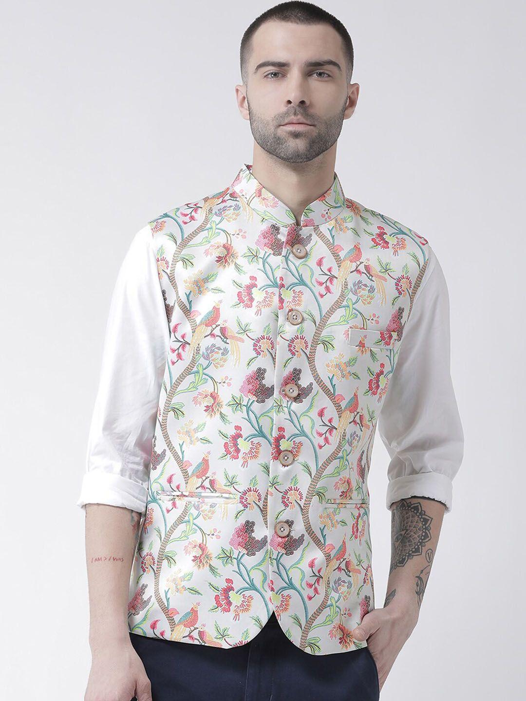 hangup plus men printed nehru jacket