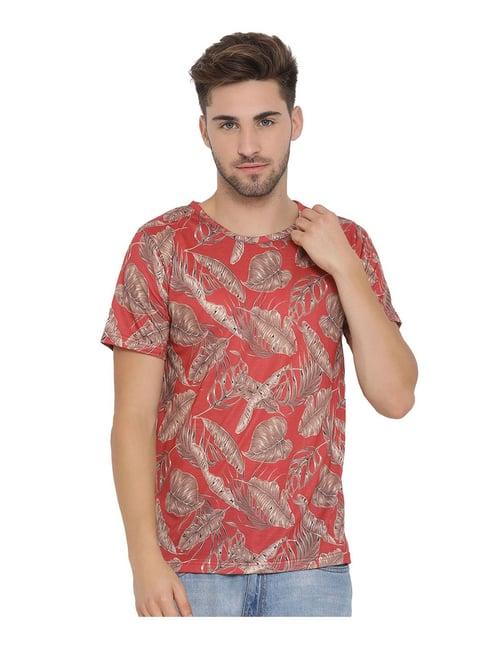 hangup red & black printed t-shirt