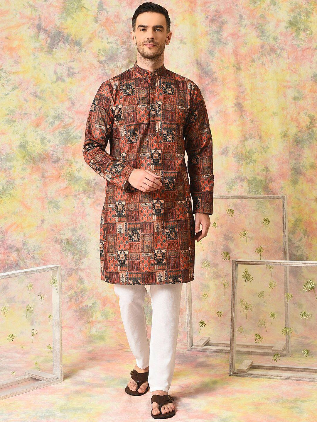 hangup trend ethnic motifs printed regular kurta with pyjamas