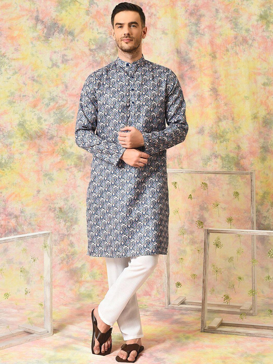 hangup trend ethnic motifs printed regular kurta with pyjamas