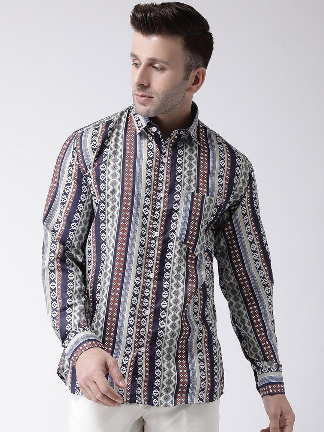 hangup trend men multicolored printed casual shirt