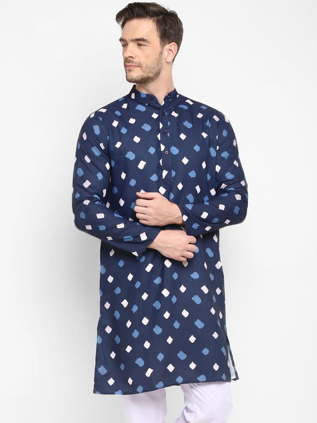 hangup trend men multicoloured geometric printed kurta