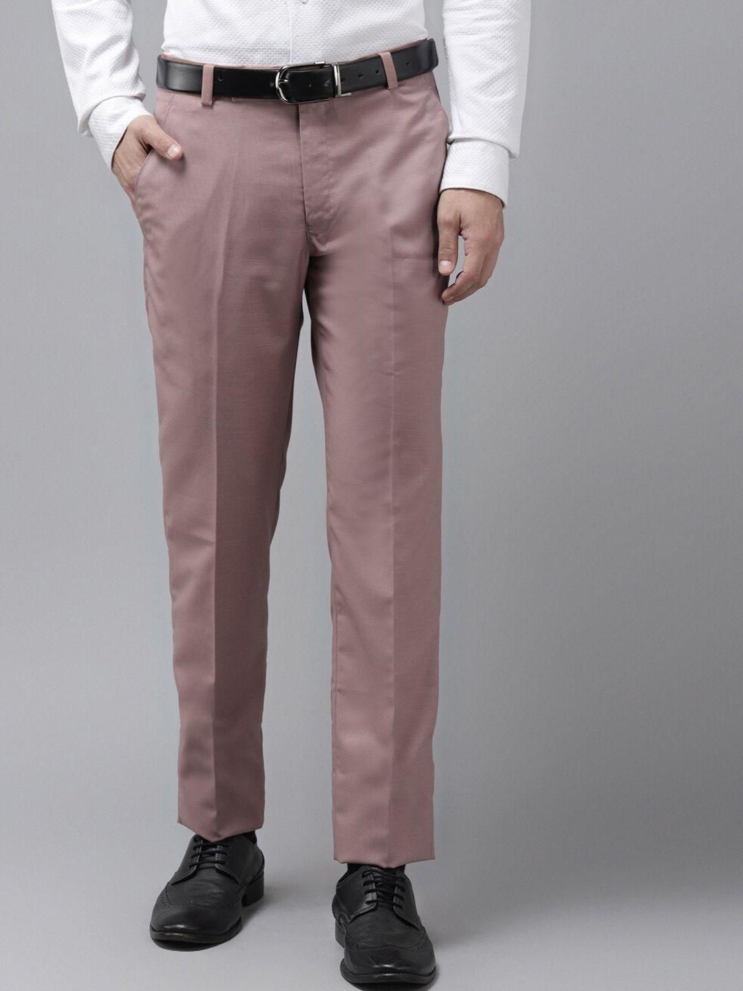 hangup trend men pink regular fit solid regular trousers
