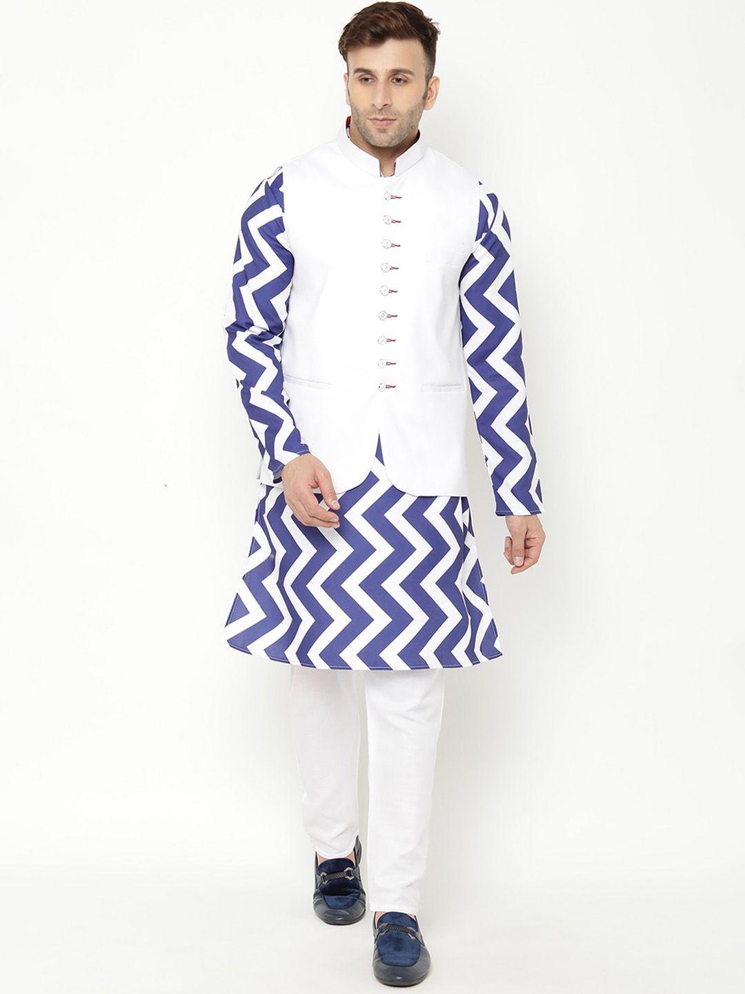 hangup trend men printed kurta with pyjamas