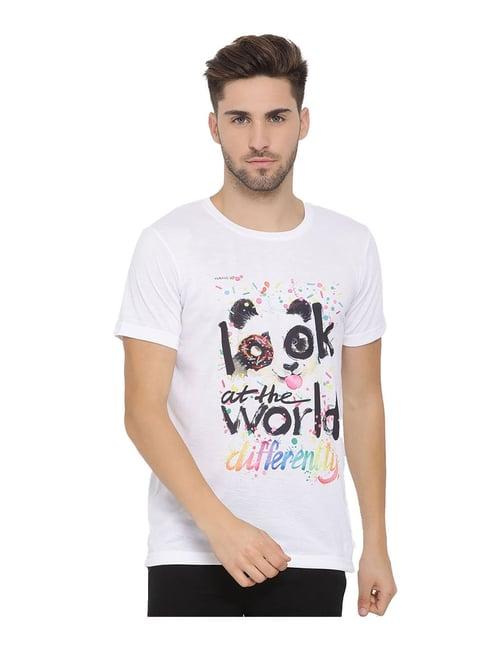 hangup white printed t-shirt