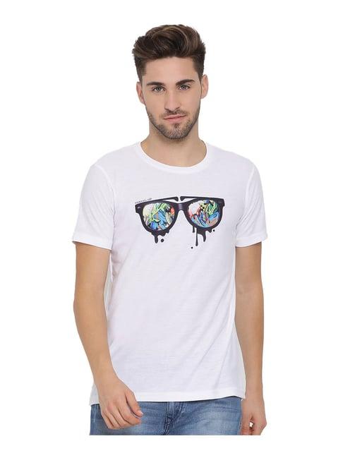 hangup white printed t-shirt