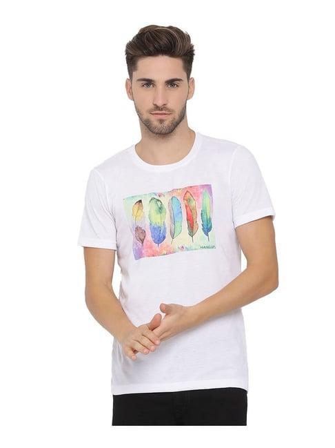 hangup white printed t-shirt