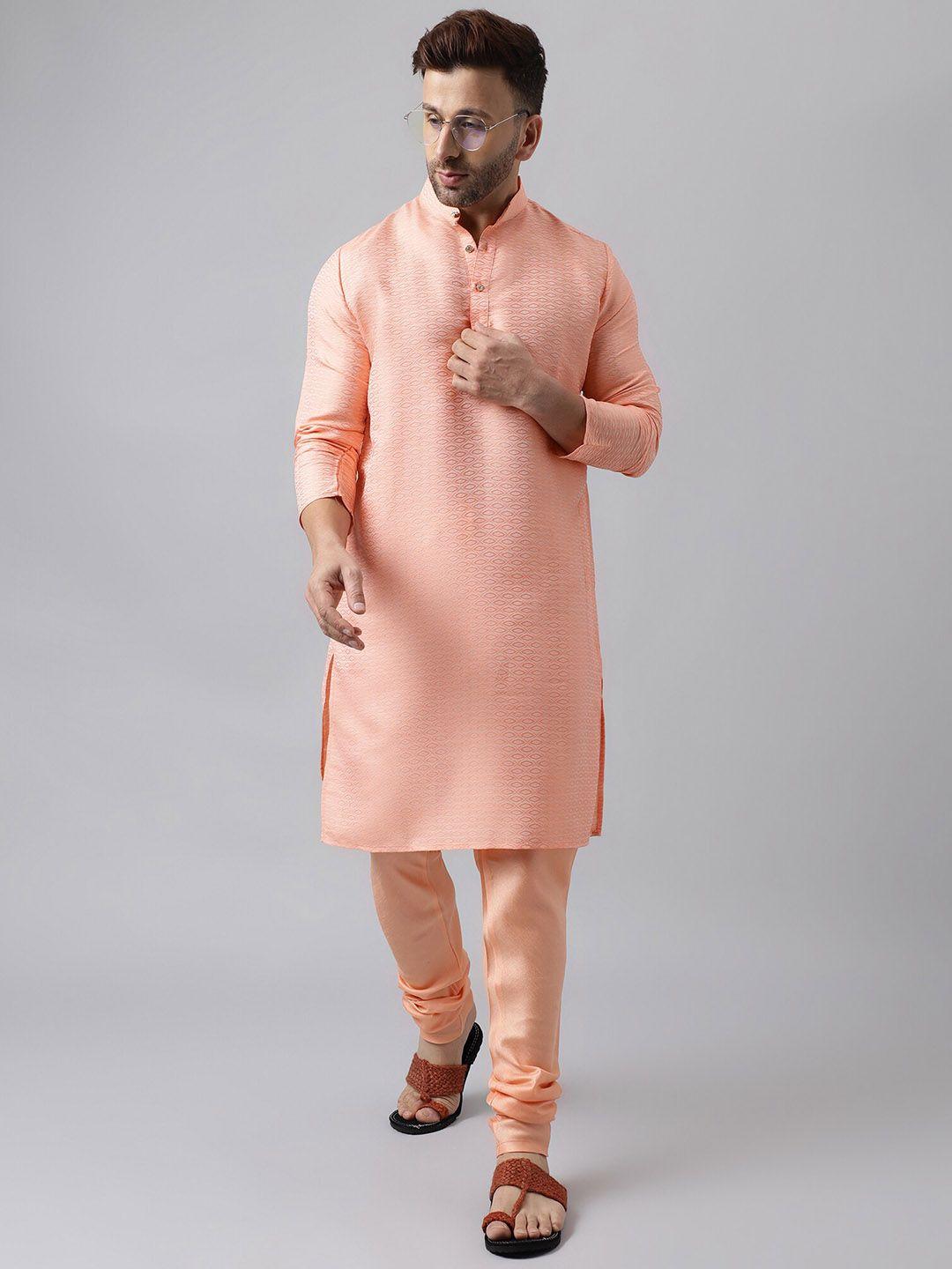 hangup woven design kurta with pyjamas