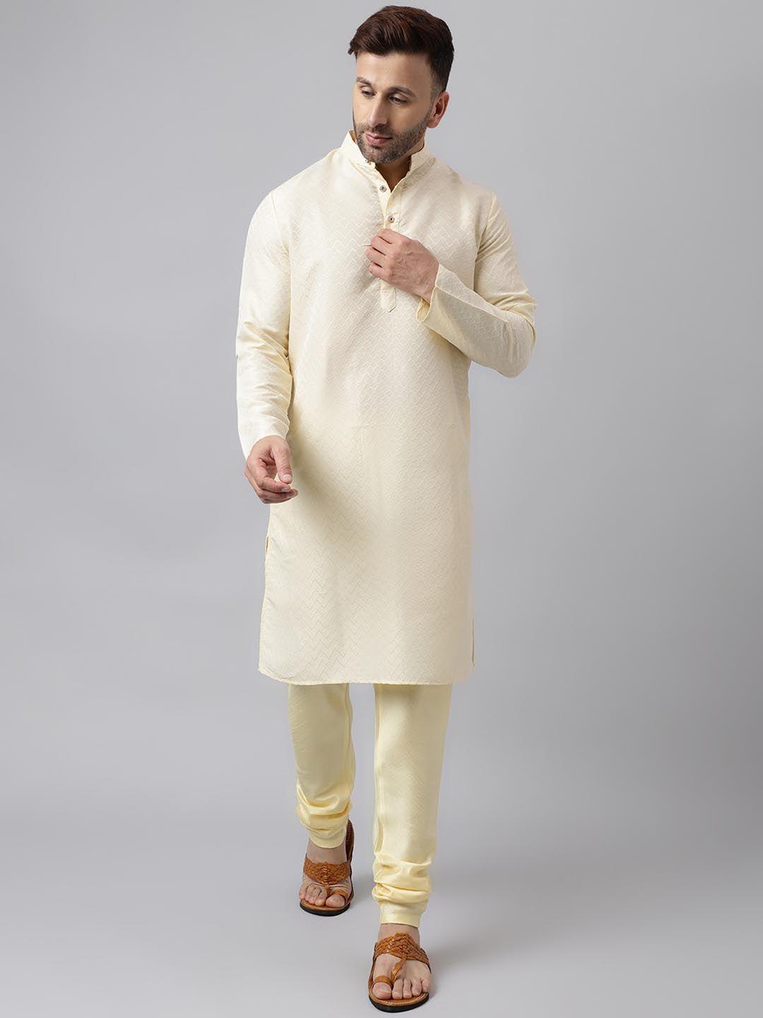 hangup woven design kurta with pyjamas