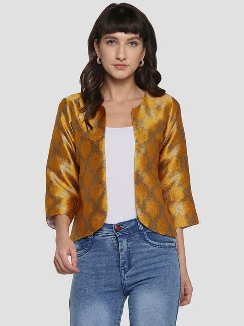 hangup yellow yellow ethnic jacket